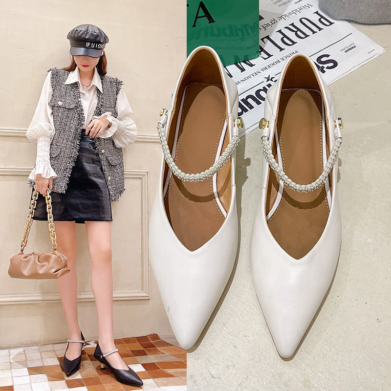 Women's First Layer Cowhide High Heels