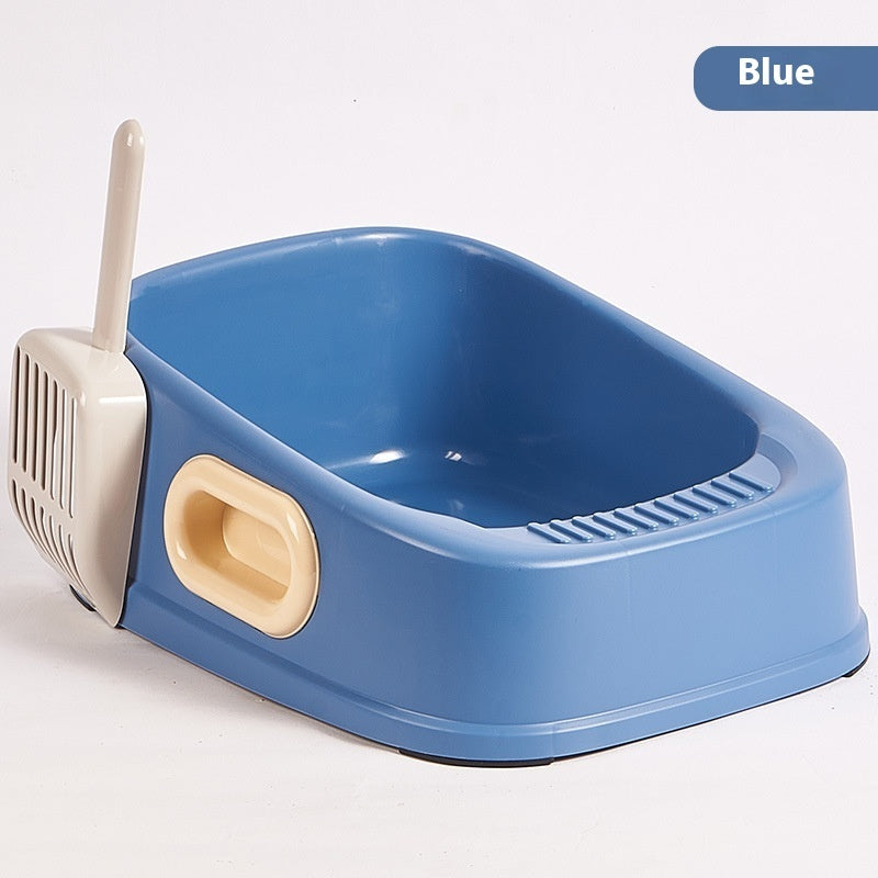 Cat Semi-closed Toilet Binaural Handle Splash-proof Sand Basin