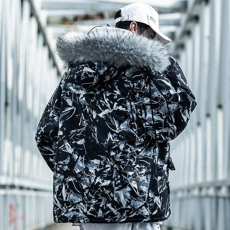 Løs hiphop-camouflagejakke til bjergbrug