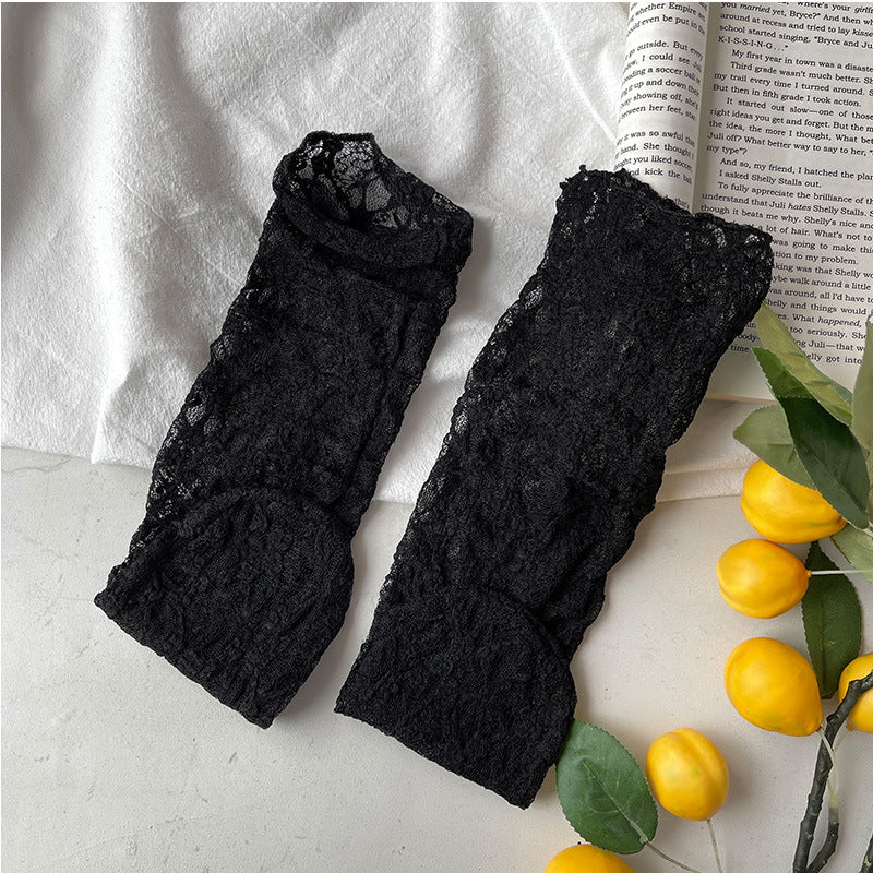 Mesh Socks Breathable Lace Women's Thin Solid Color Non-slip Off