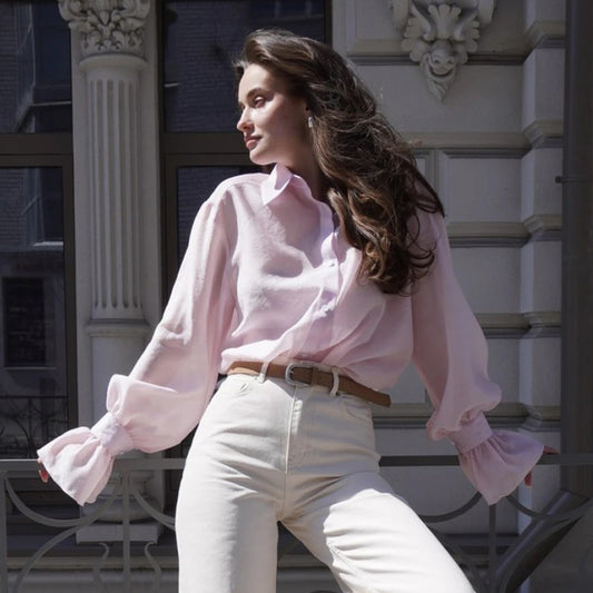 Commuter Tencel Cardigan Top Loose Casual Shirt For Women