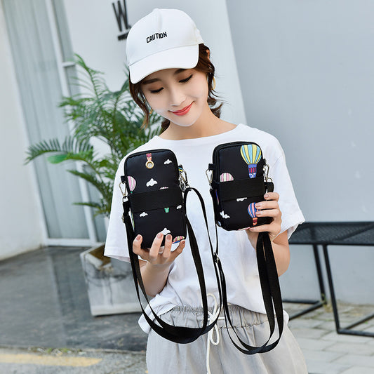 Crossbody Hanging Neck Mobile Phone Cloth Bag Portable Mini Bag