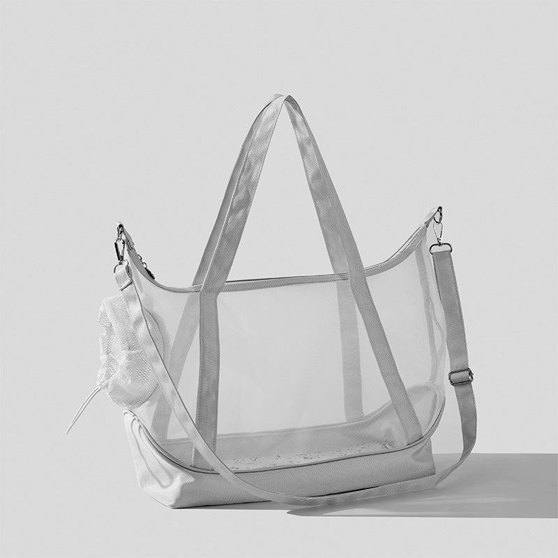 Transparent Solid Color Nylon Cat Portable Pet Shoulder Bag