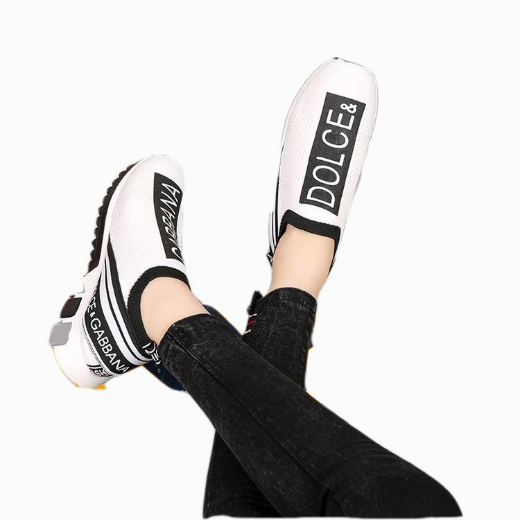 Fly-vævede, åndbare sneakers med rund tå