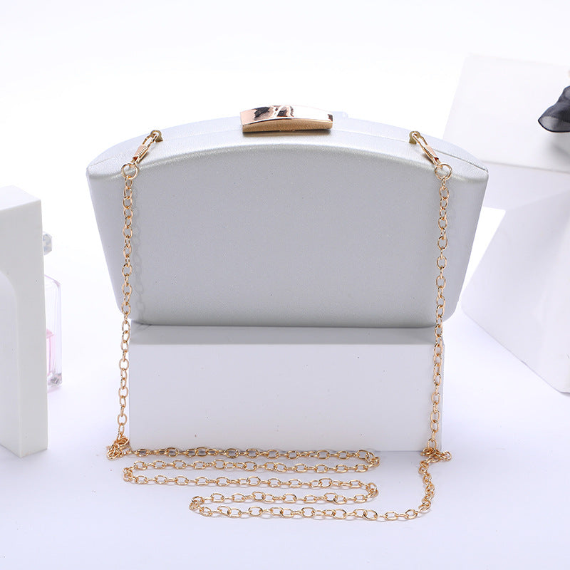 Fashion Crossbody Bag Women Simple Solid Color Fan-shaped