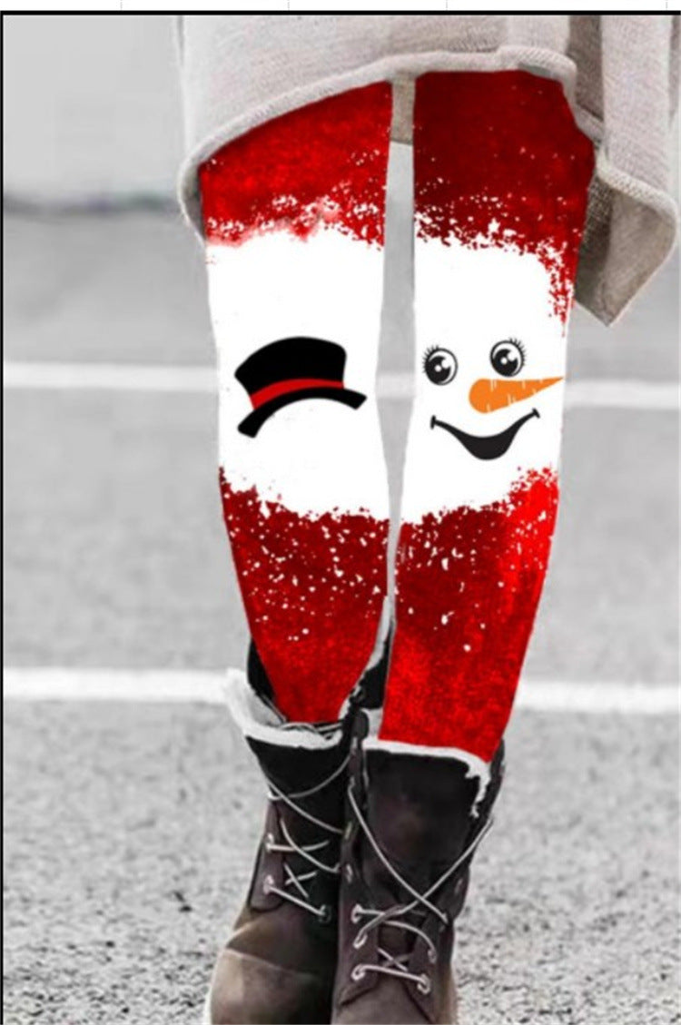 Mode Mønster Elastiske Leggings Trendy Kvinder