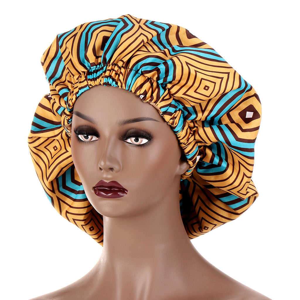 European And American Popular African Style Fashion Printing Elastic Nightcap