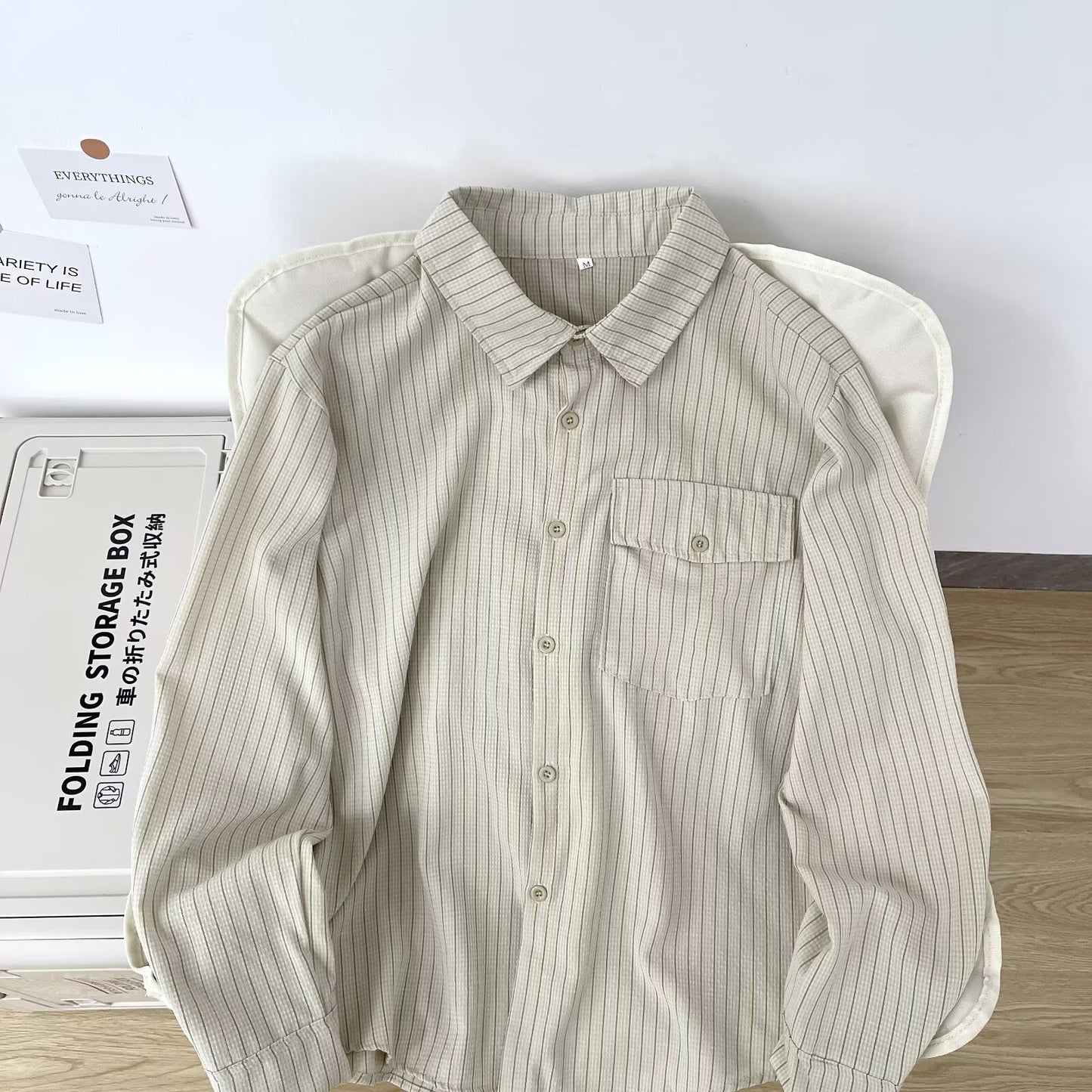 Retro Long-sleeve Shirt Jacket Men
