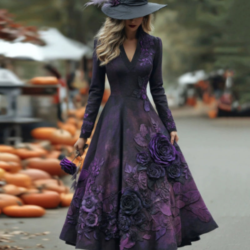 Ladies' Fashionable 3D Printed Loose Dress