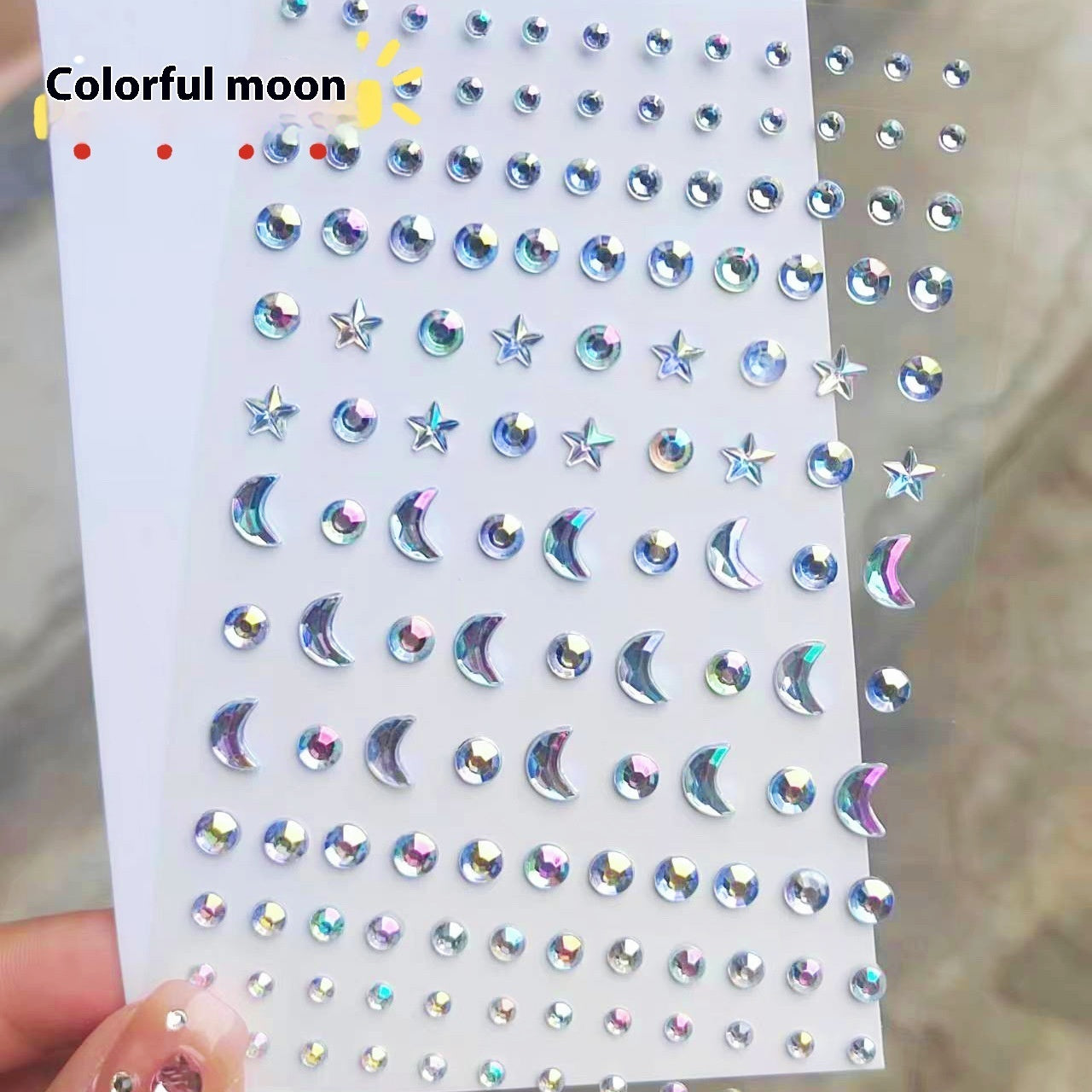 Comes With Sticky Pearl Stick-on Crystals Transparent Photo Shoot