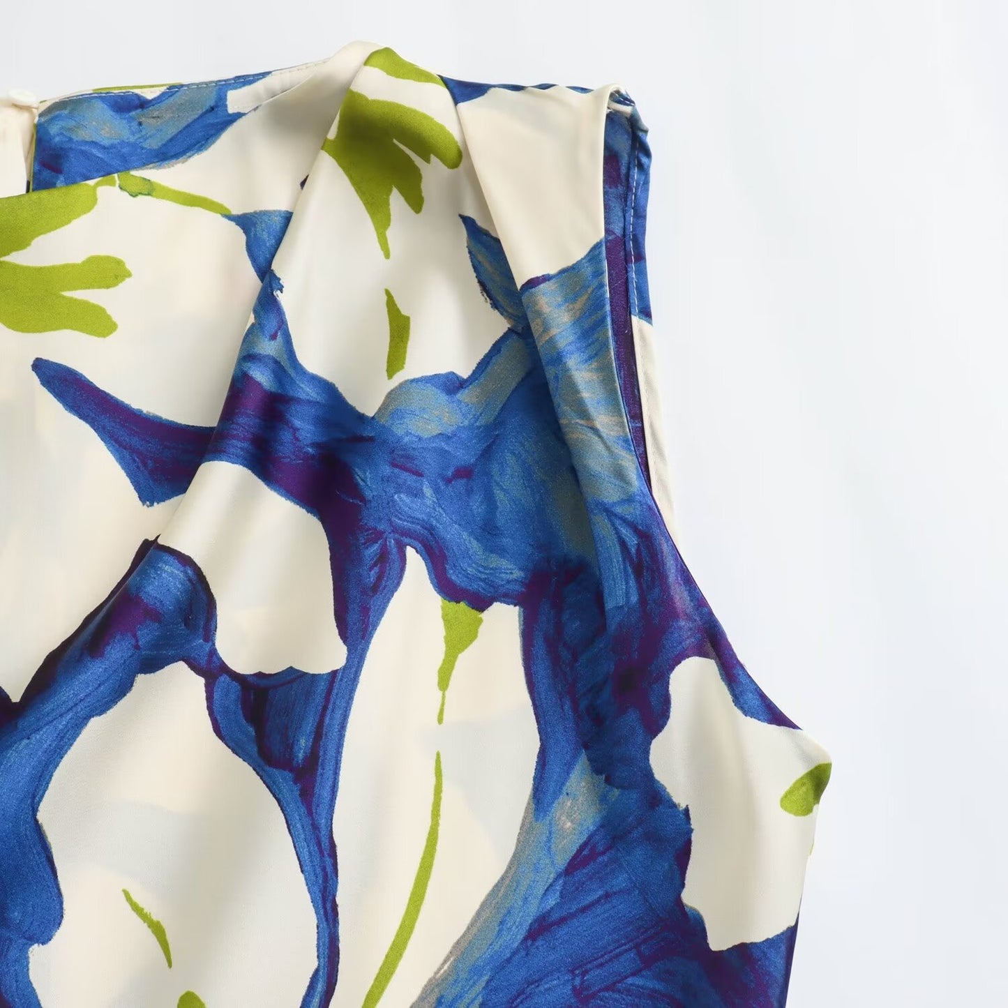 European And American Style Fashion Flower Printing Casual Jumpsuit