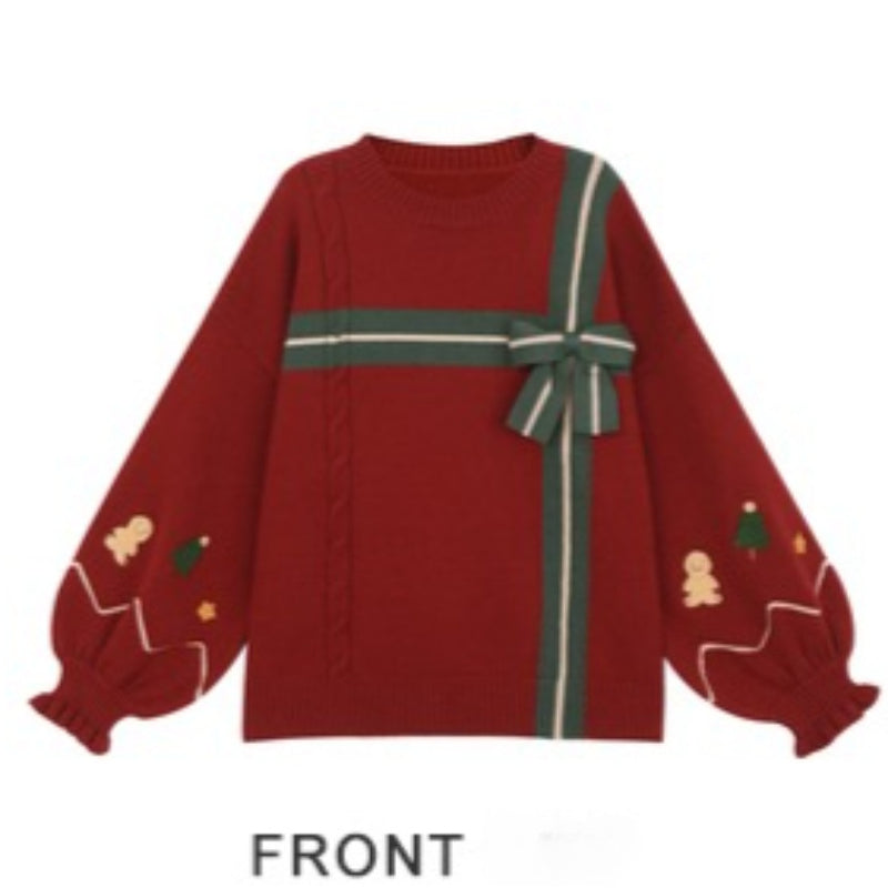 Christmas Bestie Matching Sweaters Retro Figure-flattering Knitwear
