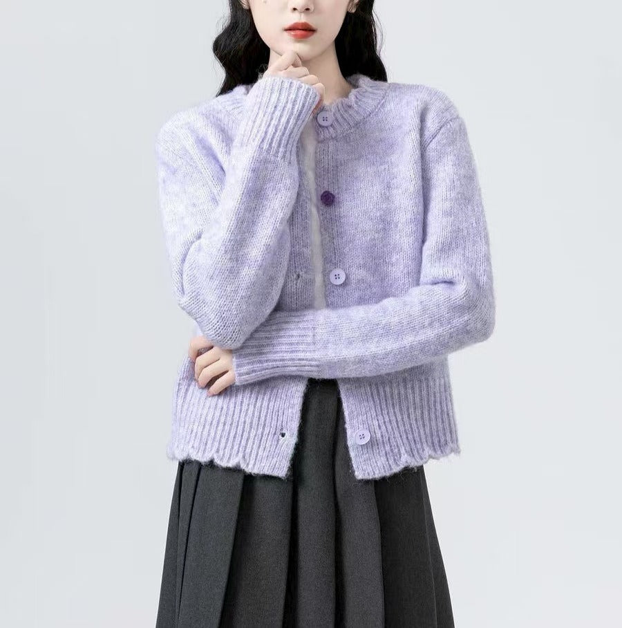 Loose Soft Glutinous Knitted Cardigan Chic Top