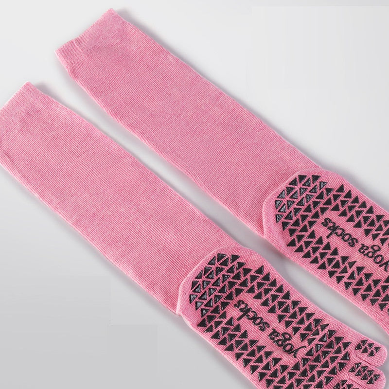 Long Tube Yoga Socks High Tube Pilates Five Finger