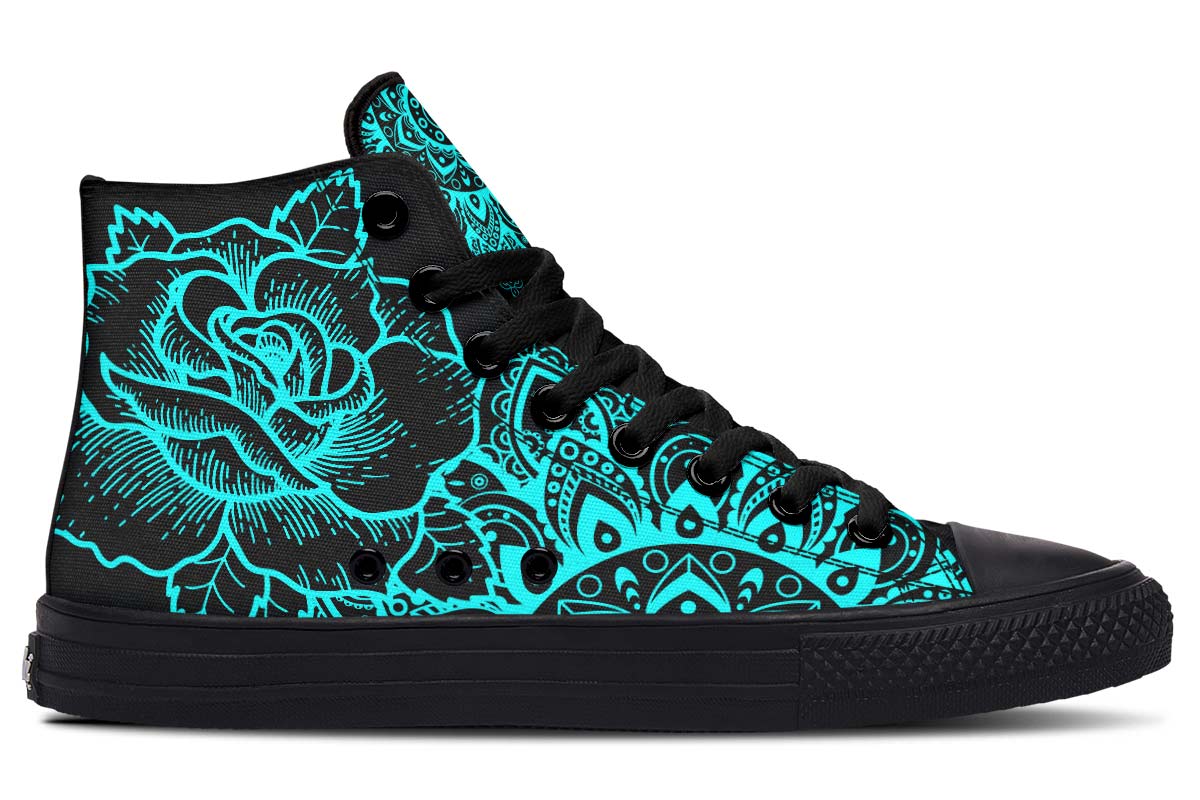 Men's And Women's Fashion Color Printing High-top Canvas Shoes