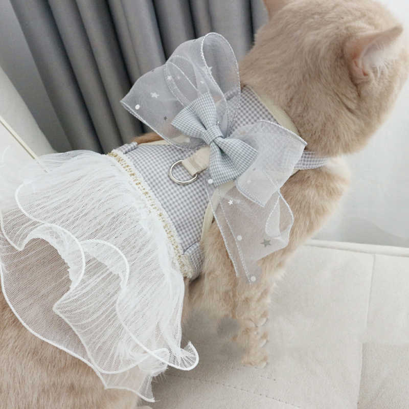 Layers Of Yarn Pet Leash Cat Universal Fairy Princess Dress
