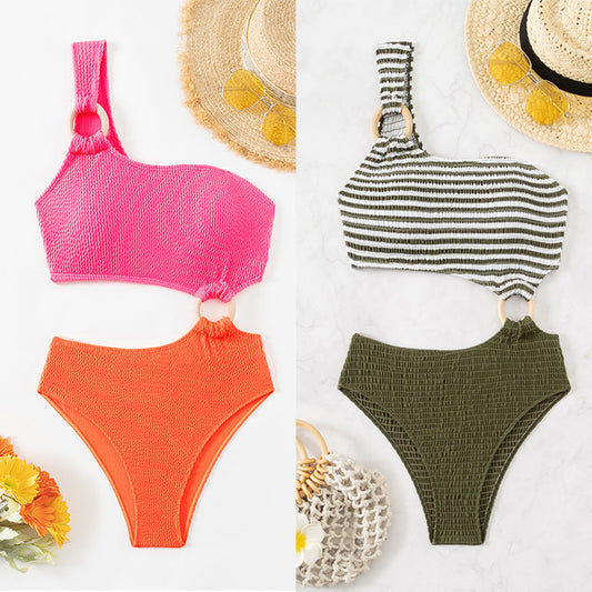European And American One-shoulder Swimsuit One Piece Sexy Bikini
