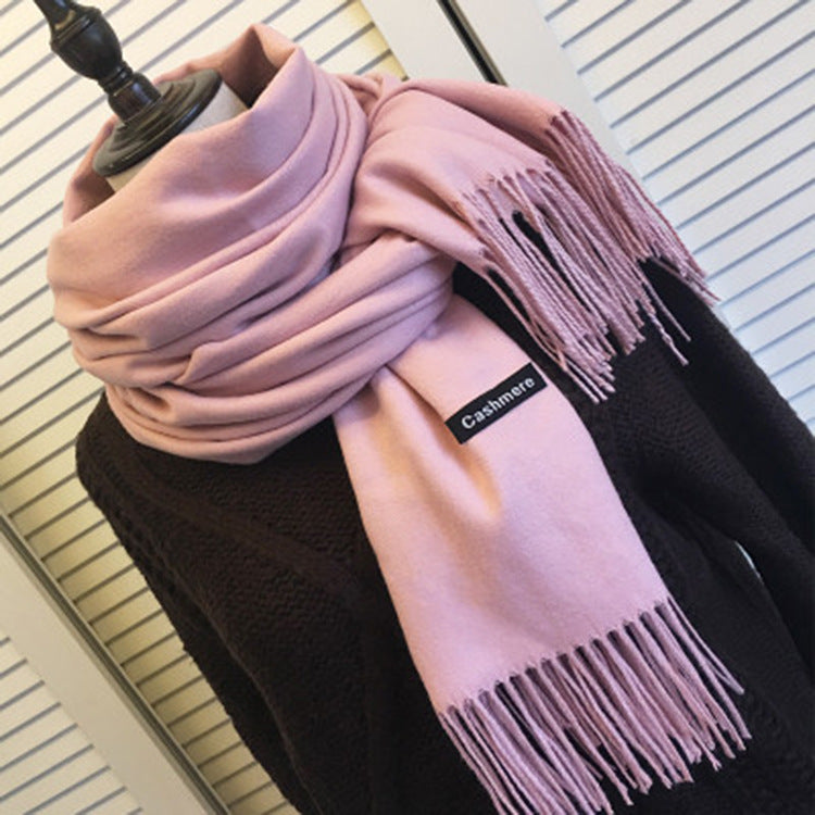 Cashmere scarf solid color