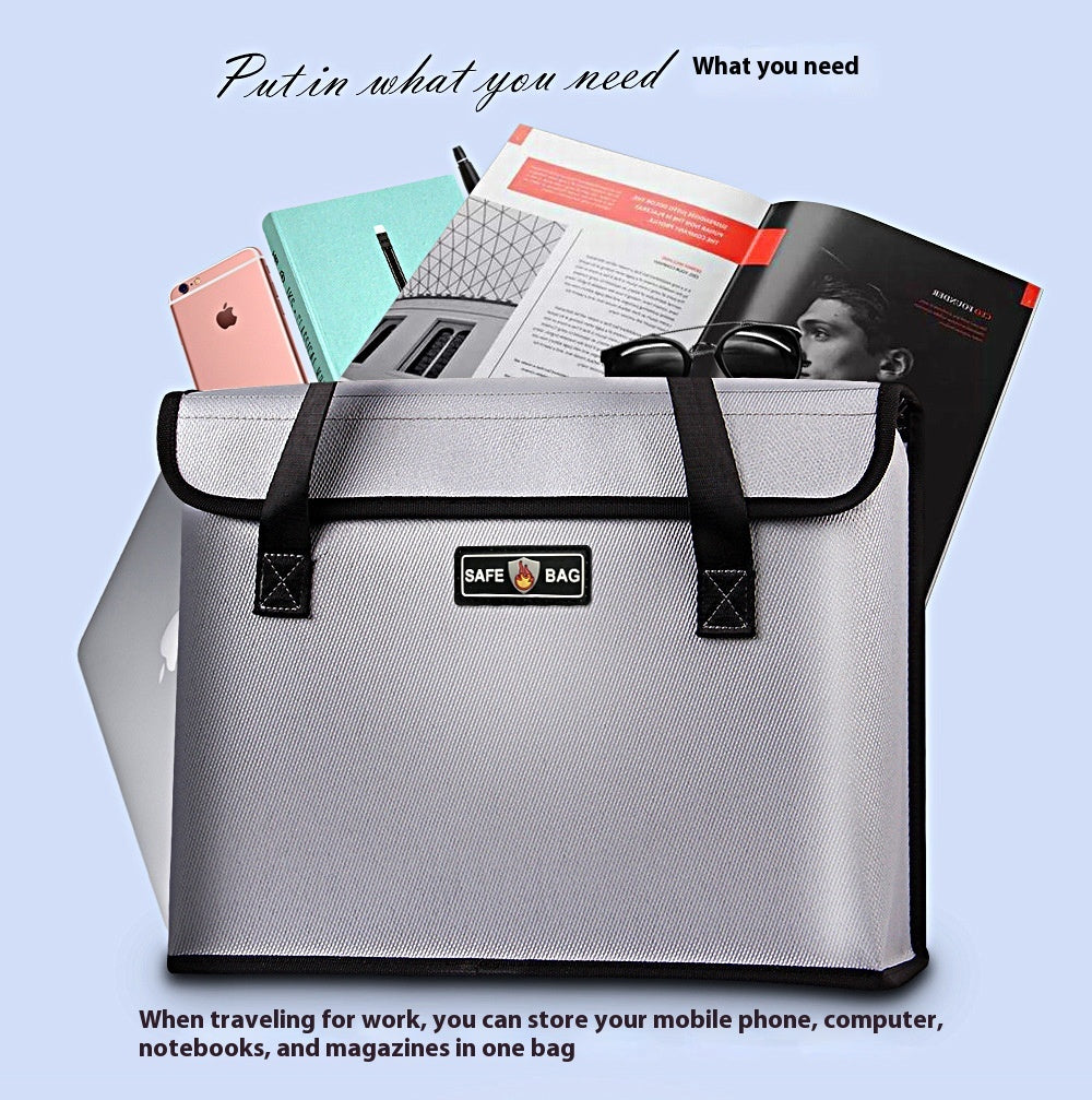 Liquid Silicone Portable Three-dimensional Double-sided Waterproof Explosion-proof Fireproof Handbag
