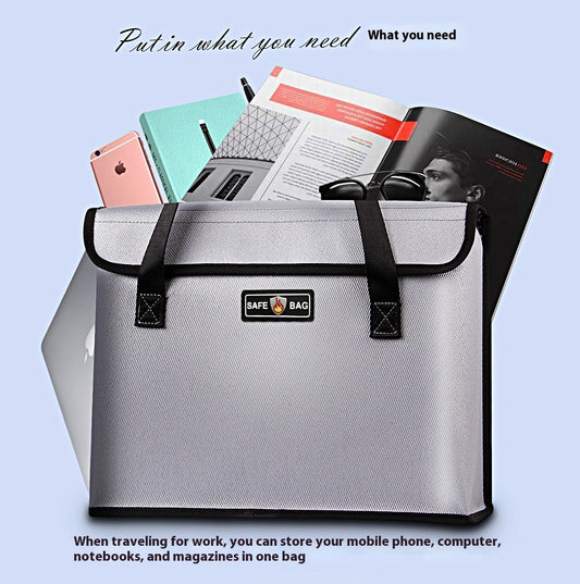 Liquid Silicone Portable Three-dimensional Double-sided Waterproof Explosion-proof Fireproof Handbag