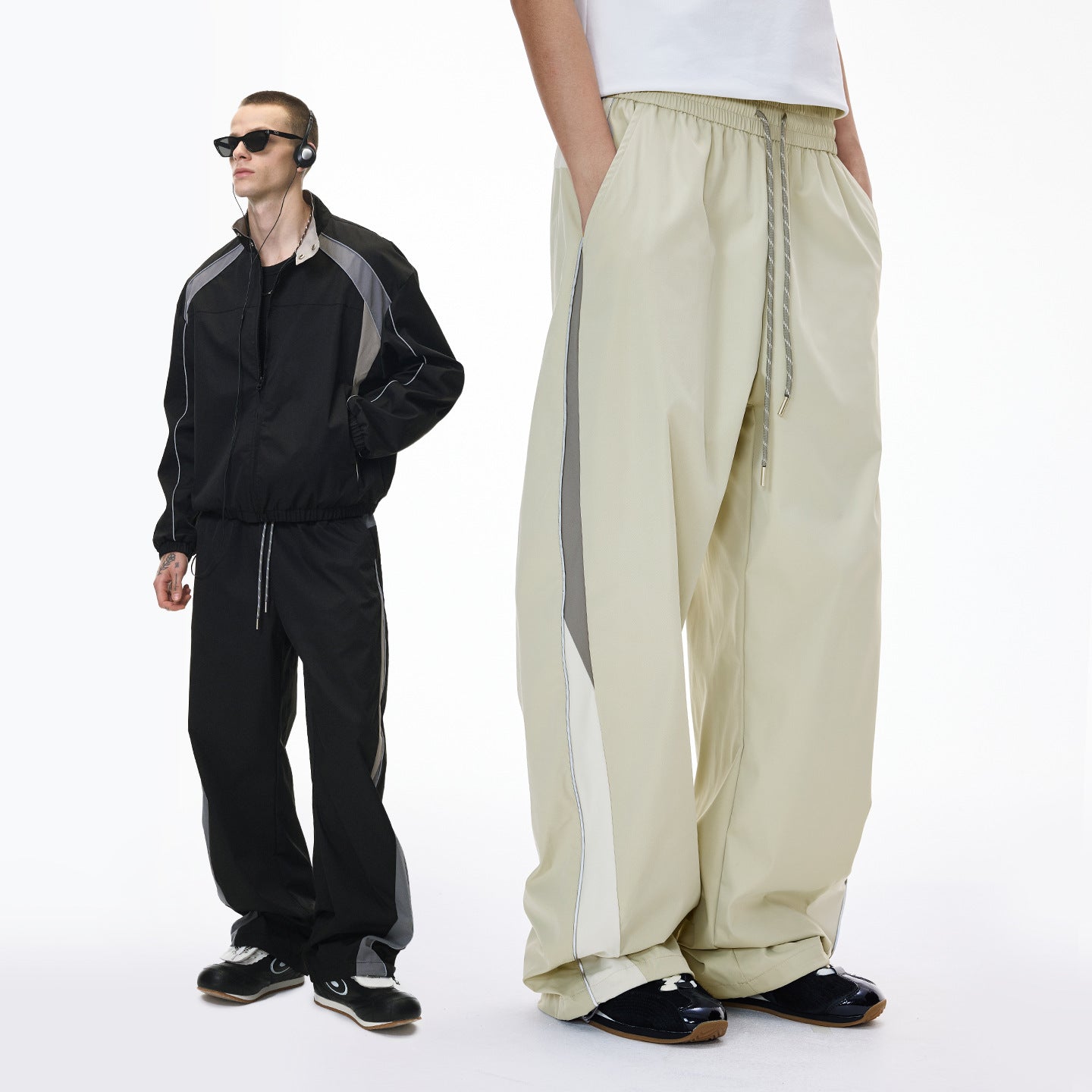 Retro Sporty Autumn New Arrival American-style Racing Suit Jacket With Wide Legs