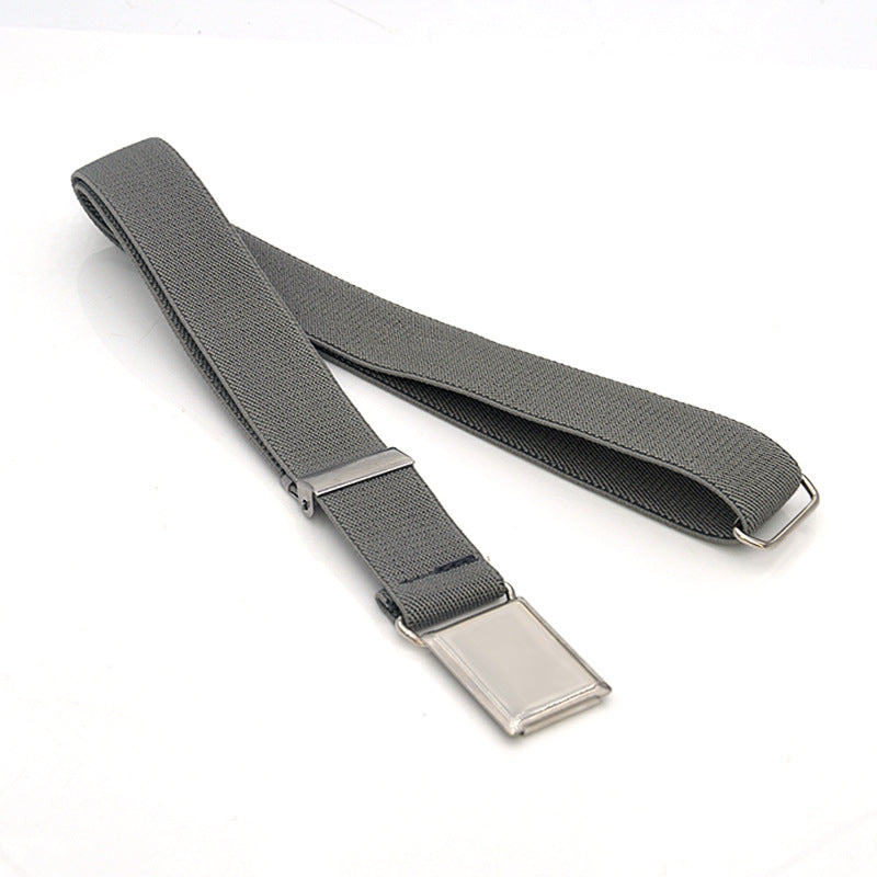 Boys And Girls Elastic Band Monochrome Pants Belt