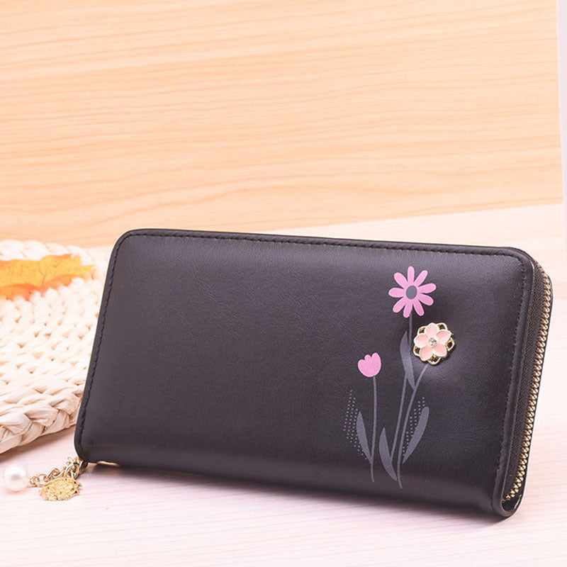 Women's Long Love Purse Zipper Holding Bag