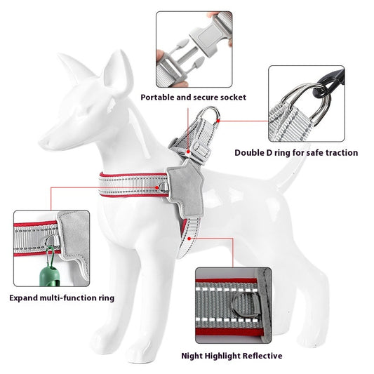 Dog Breast Strap Hand Holding Rope Vest-style Dog Walking Pet Collar