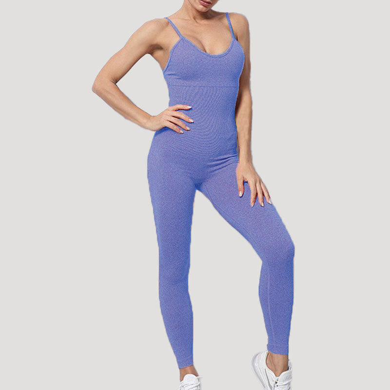 Sommer Ny Store Størrelser Bikini Sports Sling Vest Nude Feel Voldsom Sved Kropsformende S Yogashorts Jumpsuit
