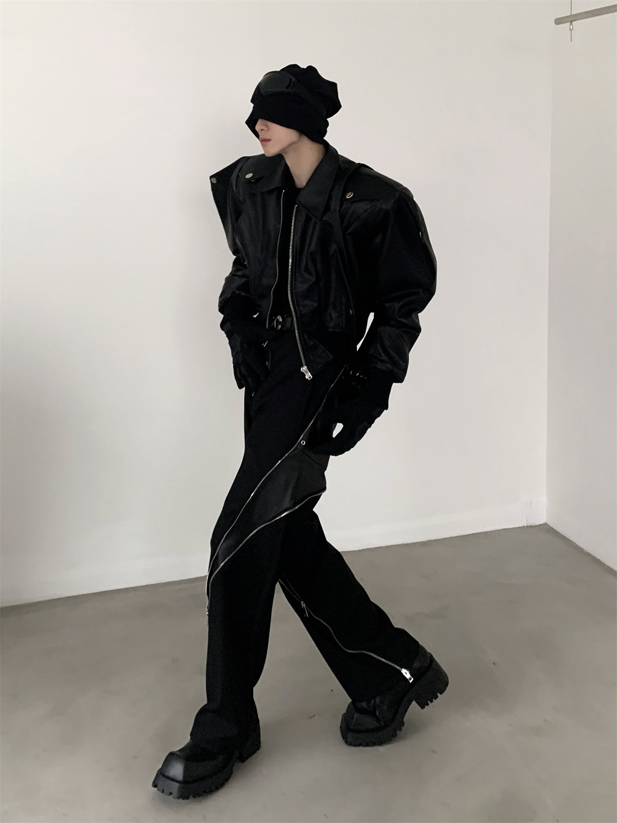 Thickened Short Design Leather Jacket
