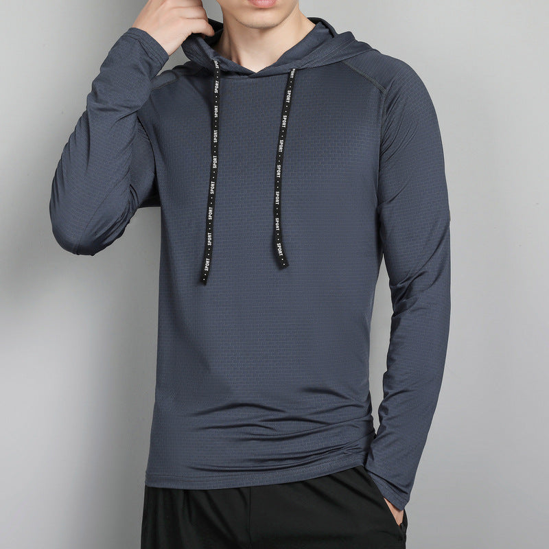 Loose-Fitting, Sweat-Absorbent Running Hoodie Pullover For Fitness
