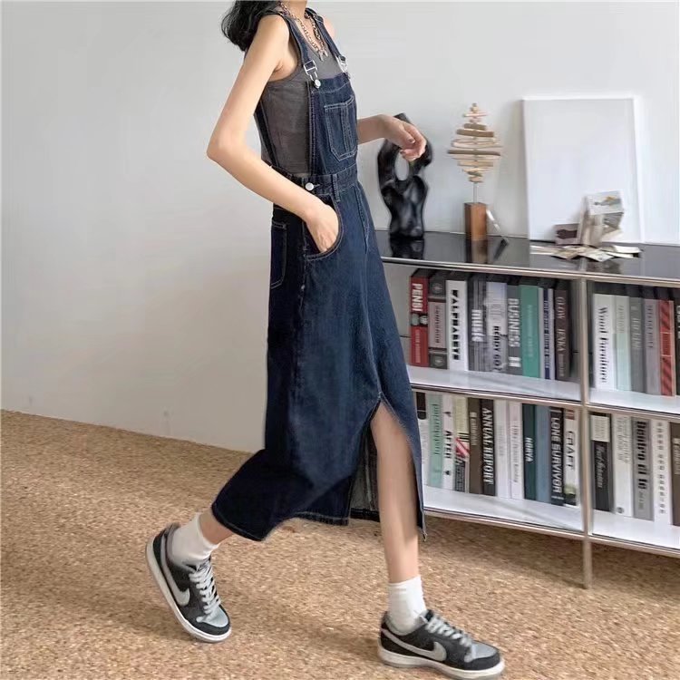 Trendy Artistic Long Suspender Dress For Women