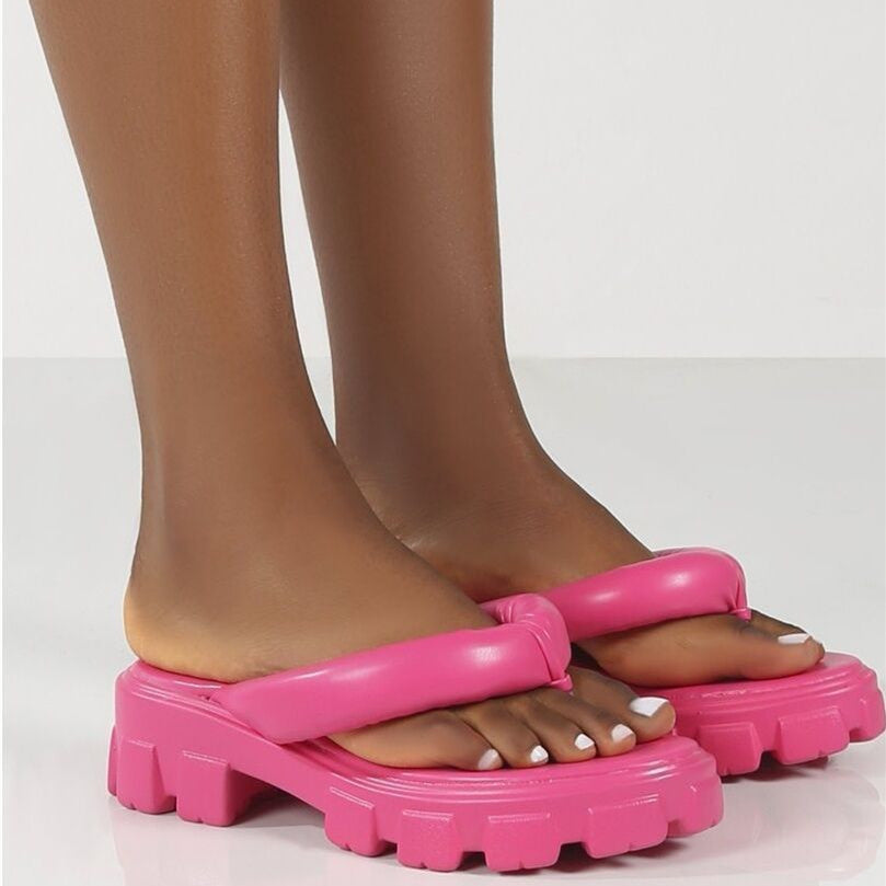 Women's Platform Heightened Roman Shoes Flip Flops