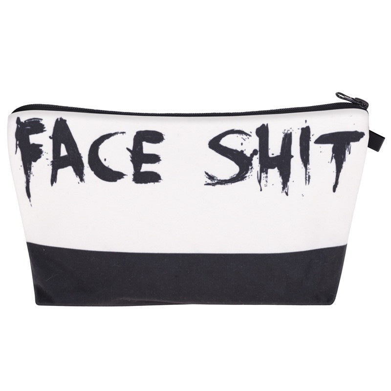 Letter Print Women's Cosmetic Clutch Multifunctional Storage Bag