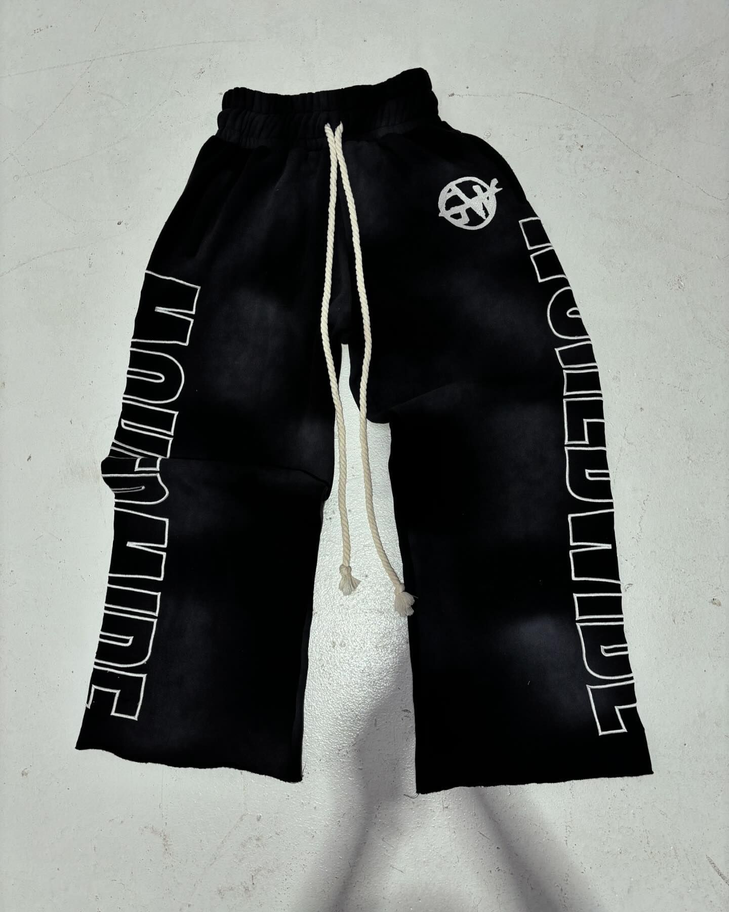 Womens All-Match Casual Loose Drawstring Pants With Letter Print