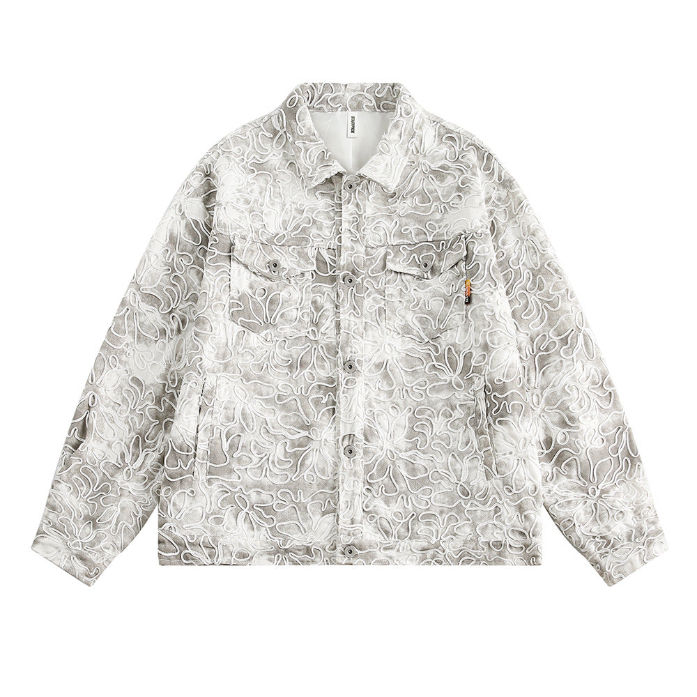 Tie-dye Gradient Loose Jacket Men's And Women's High Street