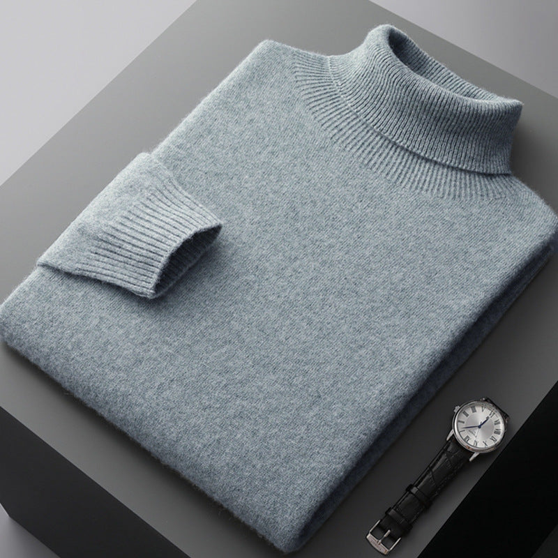 Men's High Lapel Pullover Autumn And Winter Loose Knitted