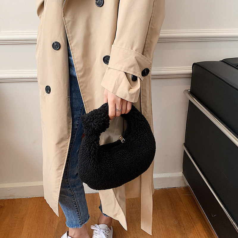 Popular Niche Lamb Wool Mobile Phone Bag