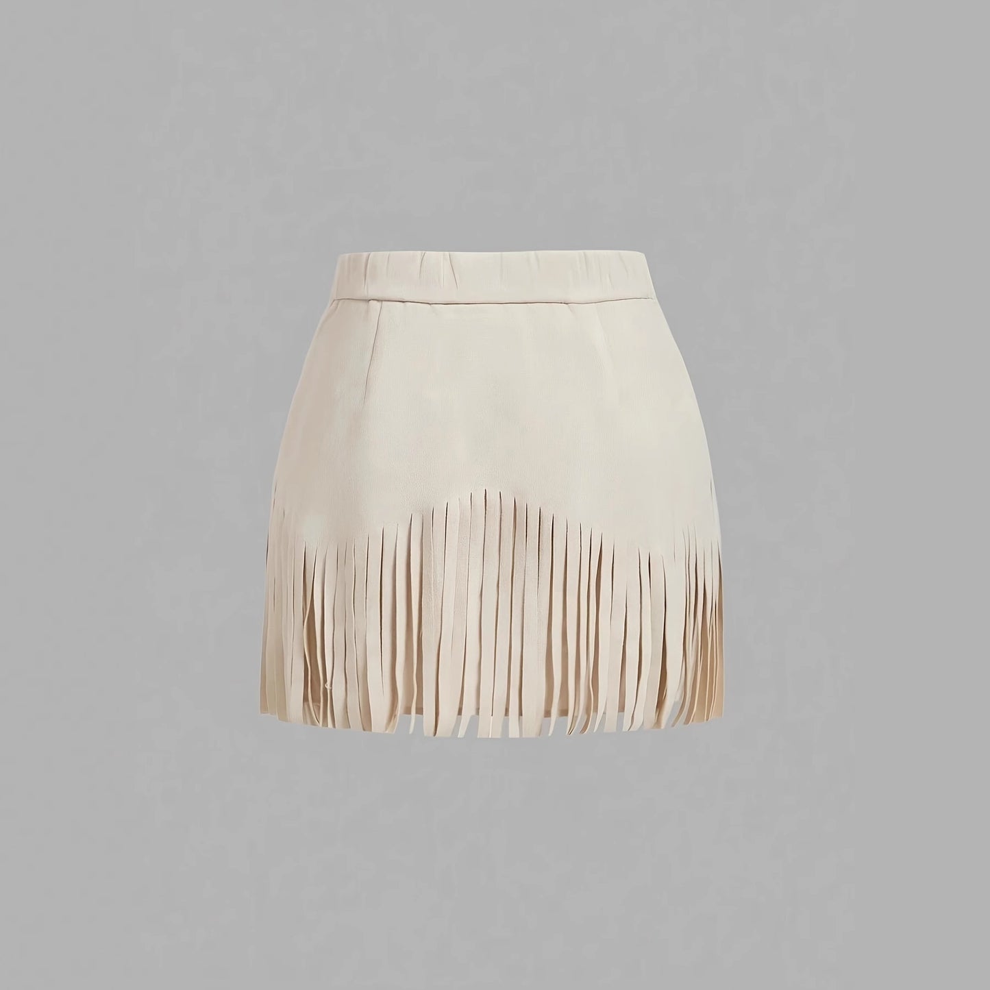 Womens Retro Rivet Tassel Mini Skirt