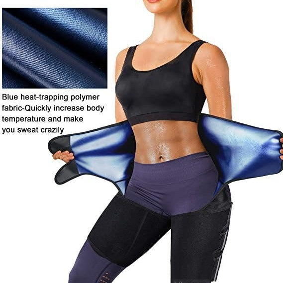 Three-in-one Violently Sweat Waistband Waist And Thigh Trimmer
