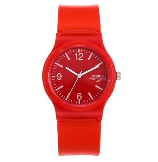 The New Transparent Color Plastic Strap Dial Fashion Trend Watch