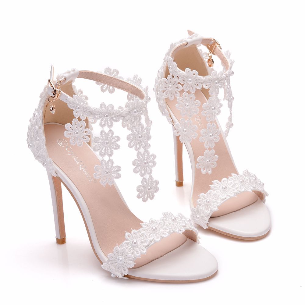 Tassel Sandals White Word Buckle Shoes Fashion