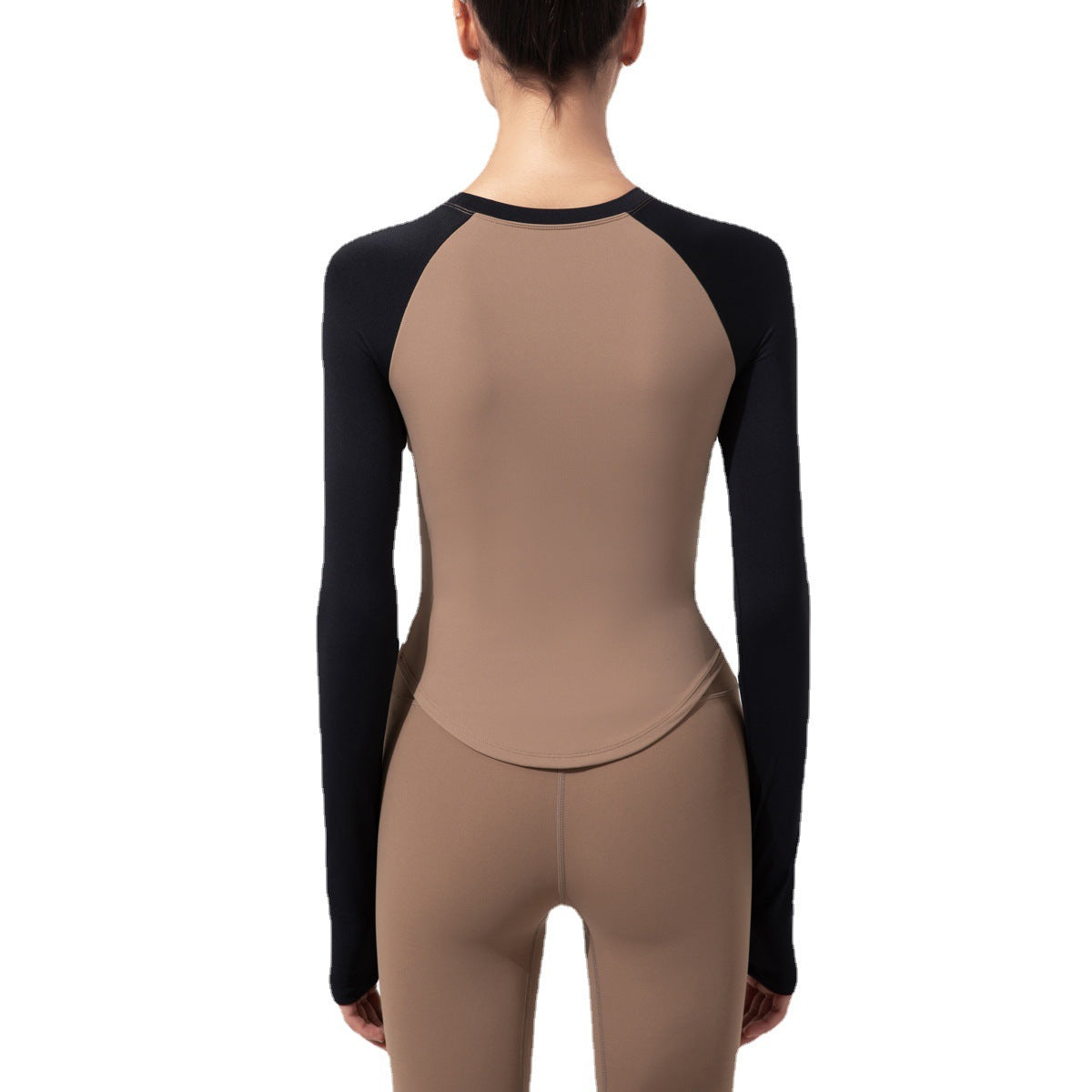 Tight Color Matching Top With Chest Pad