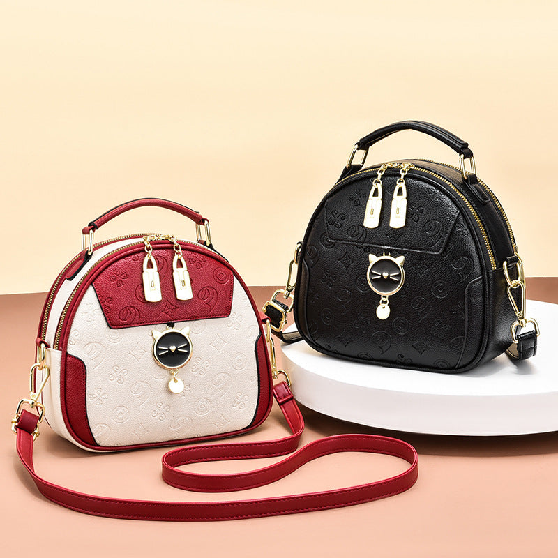 New Women's Cat Shoulder Bag Send Handbag