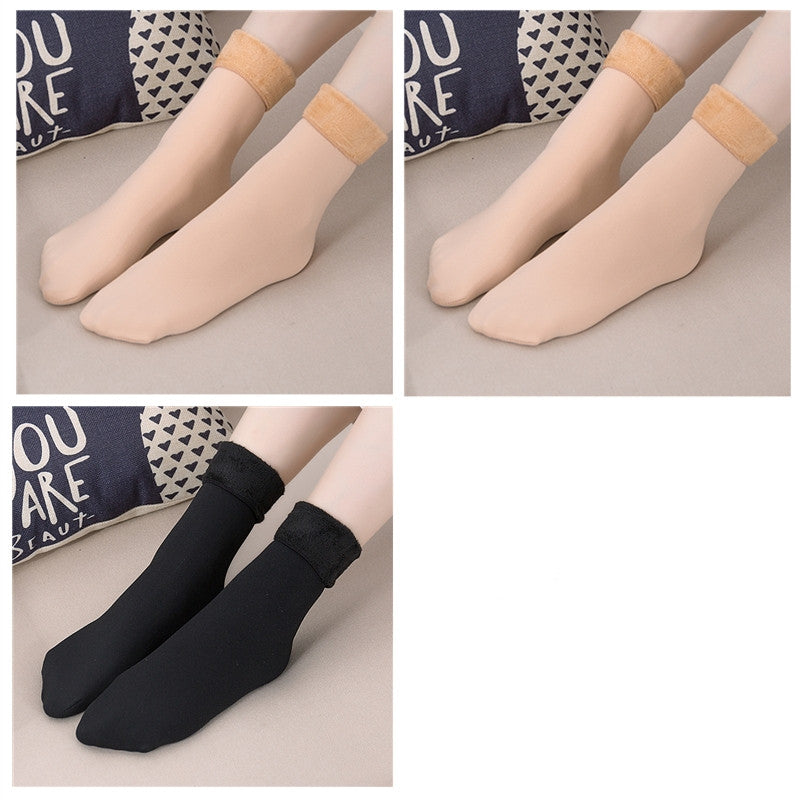 Plus Fleece Socks To Keep Warm Snow Women In Autumn And Winter