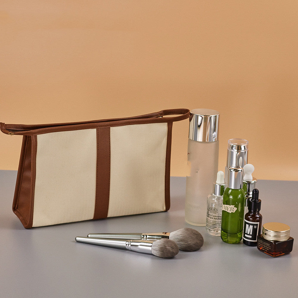 Zipper Portable Cosmetic Storage Bag For Men And Women