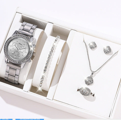 Luxury All-match Diamond Big Rhinestone Women's Five-piece Gift Box