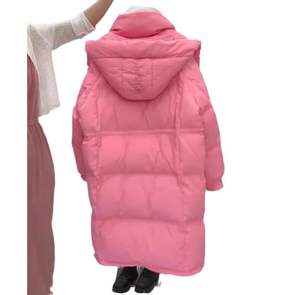 Women's Cotton-padded Mid-length Thickened Hooded Jacket