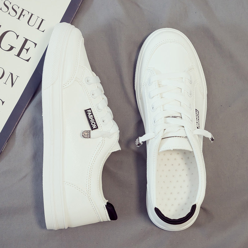Popular White Versatile Internet-famous Skateboard Trendy Breathable White Shoes