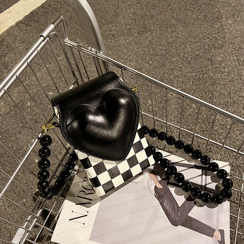 Den nye Checkerboard Mobiltelefon Taske Skulder Messenger Dame